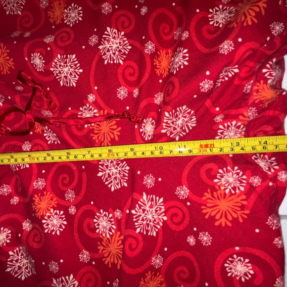 Cacique Women’s Red Snowflake flannel bottoms - Picture 11 of 12